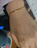 周六福方糖5G工藝黃金手鏈女足金七夕禮物計價A0711812 約3.16g 16+3cm 曬單實拍圖