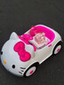 技速helloKitty兒童電動(dòng)車四輪可坐人哈嘍KT遙控玩具汽車女孩生日禮物 公主粉：12V4.5A大電瓶+全功能 曬單實(shí)拍圖