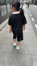 大嘴猴（paul frank）童裝夏季短袖套裝男童2025款簡約時尚Polo領(lǐng)中大童運動兩件套 黑色 110 曬單實拍圖