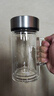 京東京造 茶杯 雙層玻璃茶水分離泡茶咖啡杯子帶把手大容量500ml 曬單實(shí)拍圖