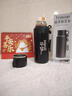 【品質(zhì)推薦】索赫超大容量保溫杯 316底學(xué)生上學(xué)茶水分離水杯 黑色800ml 曬單實(shí)拍圖