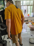 雅戈爾（YOUNGOR） T恤男士 夏季青年男士商務(wù)休閑短袖T恤 VSPC533033UCA 黃色 2XL 曬單實(shí)拍圖