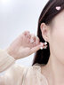 老鳳祥S999足銀耳環(huán)女士櫻花卉簡(jiǎn)約耳環(huán)耳飾女生日紀(jì)念日禮物送女友 櫻花耳環(huán) 曬單實(shí)拍圖