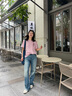 Teenie Weenie小熊T恤女2025年夏季新款活力清新休閑刺繡圓領短袖T恤女 A-粉色 M 曬單實拍圖