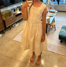 G.DUCKKIDS女童無(wú)袖連衣裙2025夏季新款中大童韓版拼接純色背心裙沙灘度假裙 杏色 140 cm 曬單實(shí)拍圖