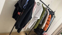 達宏服裝店展示架落地式掛衣架女裝店鐵藝黑色簡約陳列架專用貨架 熱銷款長100x170cm 曬單實拍圖