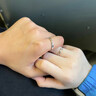 中國黃金情侶戒指一對男女銀對戒表白求婚新年情人節禮物送女友老婆生日 交織同心結對戒+證書(shū)禮盒 曬單實(shí)拍圖