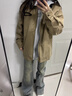 卡圖弛美式復(fù)古cleanfit工裝外套男早秋季高級(jí)感痞帥寬松教練夾克衫上衣 卡其色 XL 曬單實(shí)拍圖