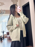 森馬（Semir）森柔棉|商場(chǎng)同款外套女純色寬松慵懶2025秋連帽夾克101525108008 曬單實(shí)拍圖