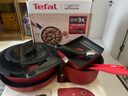 特福（Tefal）鍋具套裝百變鍋可拆卸煎炒鍋有鈦不粘鍋六件套千葉玫瑰紅 曬單實(shí)拍圖