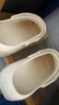 名創(chuàng)優(yōu)品（MINISO）洞洞鞋男女夏季外穿涼鞋防滑厚底踩屎感包頭涼拖鞋 卡其+海洋星星 曬單實(shí)拍圖