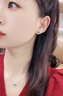 HKHL 925銀孔雀石女士耳釘愛(ài)心銀耳環(huán)簡(jiǎn)時(shí)尚百搭氣質(zhì)耳飾女輕奢高級感 孔雀石愛(ài)心耳釘一對 曬單實(shí)拍圖