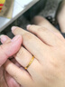 中國珠寶黃金戒指男女情侶款足金碎碎冰素圈指環(huán)求婚對戒生日送女友老婆 曬單實(shí)拍圖
