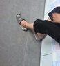 俞兆林亞麻棉麻拖鞋男女條紋輕便簡約居家四季拖鞋 YR008 深灰 44/45 曬單實(shí)拍圖