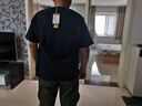 AK ARMY阿美咔嘰重磅280g雙紗純棉圓領(lǐng)素色短袖T恤男休閑半袖衫體恤t恤 藏藍色 3XL 曬單實(shí)拍圖