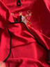 中老年人夏裝女奶奶短袖套裝媽媽印花t恤兩件套老太太上衣服寬松 酒紅色（套裝 XL （建議90-105斤 曬單實拍圖