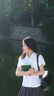茯見白色職業(yè)短袖襯衫女夏季2025年新款收腰jk襯衣小個子法式掐腰上衣 白色 S 曬單實拍圖