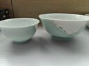 造器德化白瓷吃米飯碗個(gè)人家用陶瓷高顏值碗盤餐具湯碗喬遷教師節(jié)送禮 影青憶荷4.5英寸飯碗 曬單實(shí)拍圖
