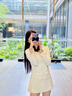 浪莎冰絲運動短裙女2025夏季新款網(wǎng)球A字裙防走光瑜伽速干高腰防曬裙 白色 S 【推薦90-100斤】 曬單實拍圖
