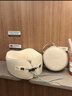 思萊宜u型枕 便攜旅行護(hù)頸枕脖套飛機頸椎托頭枕辦公室記憶棉午睡枕神器 【小巧便攜贈收納盒】條紋米色 曬單實拍圖