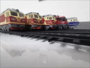 火車玩具帶軌道隧道 東風(fēng)內(nèi)燃蒸汽綠皮兒童電動(dòng)仿真小火車模型套 東風(fēng)11獅子全綠皮客運(yùn)套裝 送普通5號(hào)電池 曬單實(shí)拍圖