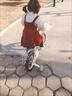 【京東物流】?jī)和孕熊?chē)3-5-7-9歲男女孩12-18寸腳踏車(chē)帶輔助輪 米白色【黑胎輻條輪】85裝+閃光輪 12寸（2-3歲）適合身高(80-90cm) 曬單實(shí)拍圖