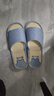 思梅亞麻拖鞋男女居家靜音防滑透氣吸汗不臭腳涼拖情侶四季待客涼拖鞋 青灰色44-45【適合43-44碼】 曬單實(shí)拍圖