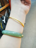 周大生和田玉手鐲女款送女友生日禮物附證書 內(nèi)徑約56mm 曬單實(shí)拍圖