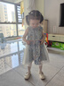 戴維貝拉（DAVE＆BELLA）2025夏裝新款小童連衣裙透氣兒童網(wǎng)紗裙女童公主裙洋氣女寶寶裙子 花朵印花【現(xiàn)貨】 110 cm（建議身高100-110cm） 曬單實拍圖