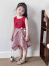 G.DUCKKIDS2025新款夏季女童紅格子蝴蝶結T恤半裙套裝時(shí)尚百搭兩件套 紅格子 90 cm 曬單實(shí)拍圖