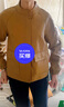 恒源祥2025秋季新款海寧皮衣女短款外套寬松休閑春秋長袖皮夾克 米卡色 S 適合90-105斤 曬單實拍圖