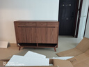 雷勒（rayle）全實(shí)木鞋柜家用門口入戶玄關(guān)柜室內(nèi)新中式大容量客廳儲(chǔ)物柜置物柜 T104胡桃色四門【140*35*103cm】 曬單實(shí)拍圖