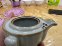 雅瓷汝窯旅行茶具快客杯單人戶外便攜茶杯套裝帶布包南瓜如意杯禮盒裝 汝窯小南瓜 一壺1杯 曬單實(shí)拍圖