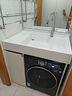 顧家家居蜂窩鋁小戶(hù)型陽(yáng)臺一體洗衣機伴侶柜帶搓板洗衣柜臺盆G-07414 100cm|SPC蜂窩鋁板材 曬單實(shí)拍圖