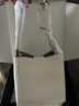 芙拉（FURLA）【七夕禮物】NUVOLA牛皮迷你女士時尚高級感單肩包水桶包百搭休閑 棉花糖白 曬單實拍圖