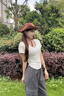 卡爾美（KELME）西部牛仔帽女遮陽(yáng)帽男防曬帽子徒步漁夫帽騎馬川西旅游美式復(fù)古帽 曬單實(shí)拍圖