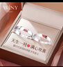 唯一（Winy）999純銀情侶戒指對戒一對實用求婚戒指男士女款生日禮物首飾 曬單實拍圖