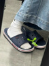 卡駱馳（CROCS）一字拖貝雅卡駱班涼拖 情侶款運動(dòng)休閑拖鞋|205392 深藍/辣椒紅-4CC 41 /42(260mm) 曬單實(shí)拍圖