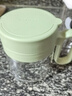 樂扣樂扣早餐杯耐熱玻璃杯帶把手水杯大容量兒童牛奶杯燕麥杯便攜杯子帶蓋帶勺子 淡綠色【580ML】 曬單實拍圖
