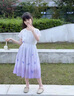 G.duck小黃鴨童裝女童連衣裙夏季薄款兒童夏裝小女孩夏天裙子漸變公主裙 紫色 160 建議150-160cm12-13歲 曬單實(shí)拍圖