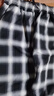 【高腰顯瘦】黑白格子女裝夏季新款七分哈倫褲休閑女褲夏季薄款 黑色 XL 【建議115-130斤】 曬單實(shí)拍圖