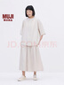 無(wú)印良品（MUJI）IDEE 女式 平紋 短袖襯衫 女士襯衣25年夏季女裝上衣GA41CC5S 淺灰色 M （155/80A） 曬單實(shí)拍圖