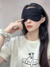 日本眼罩睡眠遮光睡覺掛耳式鼻翼款立體緩解眼睛疲勞男女透氣專用 【鼻翼款-遮光眼罩】暗夜黑 曬單實拍圖