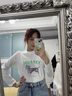 MJ STYLE純棉長(zhǎng)袖T恤女2025年秋季新款美式正肩圓領(lǐng)寬松內(nèi)搭打底衫上衣 曬單實(shí)拍圖
