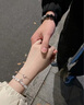 DRIG女生手鏈銀手串男士輕奢高端情侶手鏈一對2025新款送女男朋友生日 女款【貓眼石】星月之戀手鏈 曬單實拍圖