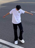 班納班納潮牌男裝高級感痞帥衣服夏款2025新款爆款情侶高檔短袖t恤男士 快樂(lè )干杯小標白 L 曬單實(shí)拍圖