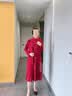 俞兆林（YUZHAOLIN）喜婆婆婚宴裝氣質結婚禮服中老年媽媽春秋高貴連衣裙加大碼兩件套 FE3xX 紅色 2XL  （推薦105-120斤） 曬單實拍圖