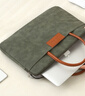 JOLUXE高檔商務(wù)手提筆記本電腦包macbook 手提包14英寸公文包男女款 軍綠色 14英寸 曬單實(shí)拍圖