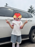 Hello Kitty女童夏季短袖套裝兒童純棉撞色上衣2025新款洋氣女孩牛仔短褲夏裝 曬單實拍圖