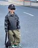 G.DUCKKIDS小黃鴨童女童外套春秋新款兒童皮衣一歲寶寶衣服男孩機車服皮夾克 黑色 90 尺碼1~2歲【 80-90cm】 曬單實拍圖